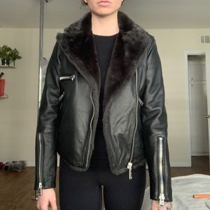 Allsaints moto lined leather jacket - has flaw
